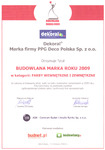 Dyplom dla marki Dekoral Dekoral - Budowlana marka roku 2009.jpg